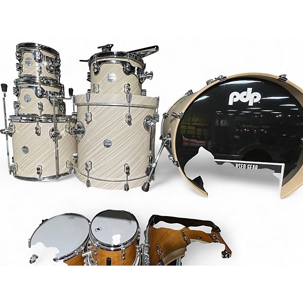 Used PDP by DW 6 Piece Concept Maple Twisted Ivory Drum Kit