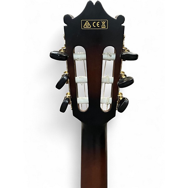Used Ibanez GA35TCE 2 Tone Sunburst Classical Acoustic Electric Guitar