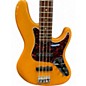 Used 2010s Fender American Deluxe Jazz Bass Amber Electric Bass Guitar