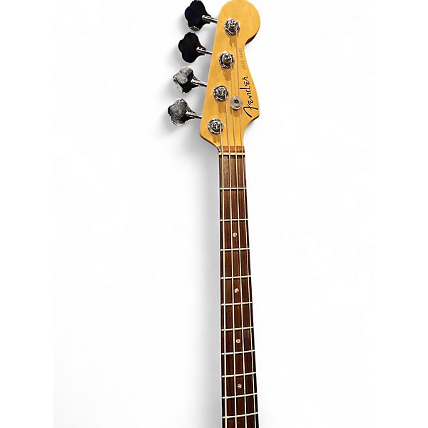Used 2010s Fender American Deluxe Jazz Bass Amber Electric Bass Guitar