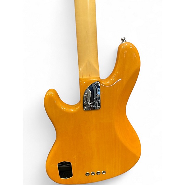 Used 2010s Fender American Deluxe Jazz Bass Amber Electric Bass Guitar