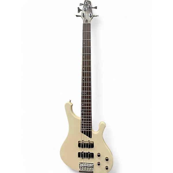 Used Washburn 5 String Olympic White Electric Bass Guitar