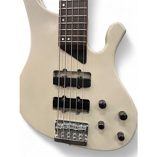 Used Washburn 5 String Olympic White Electric Bass Guitar