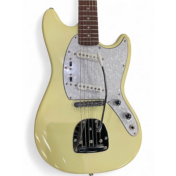 Used Iyv MUSTANG STYLE Black and Yellow Solid Body Electric Guitar