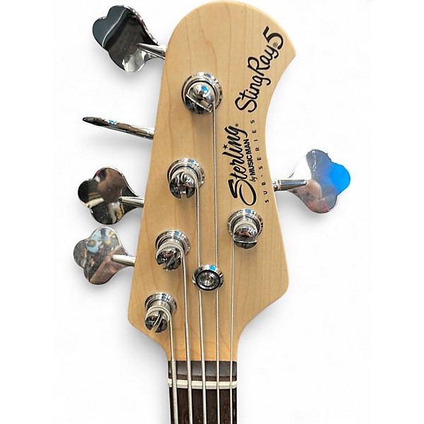 Used Sterling by Music Man StingRay 5 HH Ruby Red Burst Electric Bass Guitar