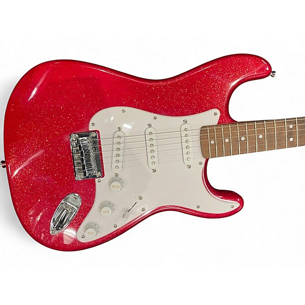 Used Squier Bullet Stratocaster RED SPARKLE Solid Body Electric Guitar