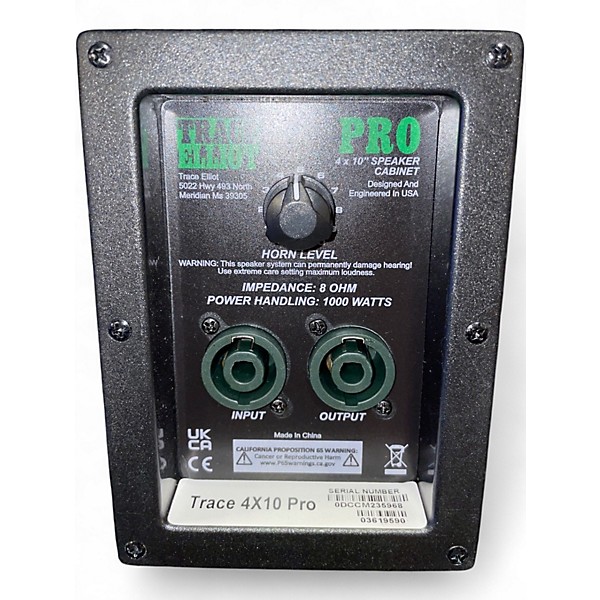 Used Trace Elliot Trace 4x10 Pro Road Ready Bass Cabinet