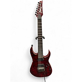 Used Ibanez RG920QMZ 7 STRING RED DESERT Solid Body Electric Guitar