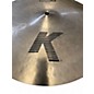 Used Zildjian 16in K Medium Dark Thin Crash Cymbal
