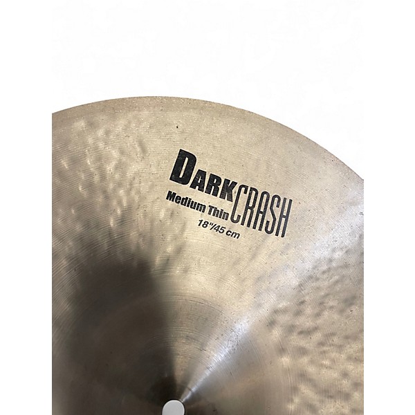 Used Zildjian 18in K Medium Dark Thin Crash Cymbal