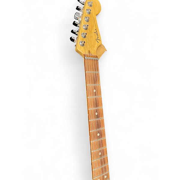 Used 2013 Fender American Deluxe Stratocaster Plus Olympic White Solid Body Electric Guitar