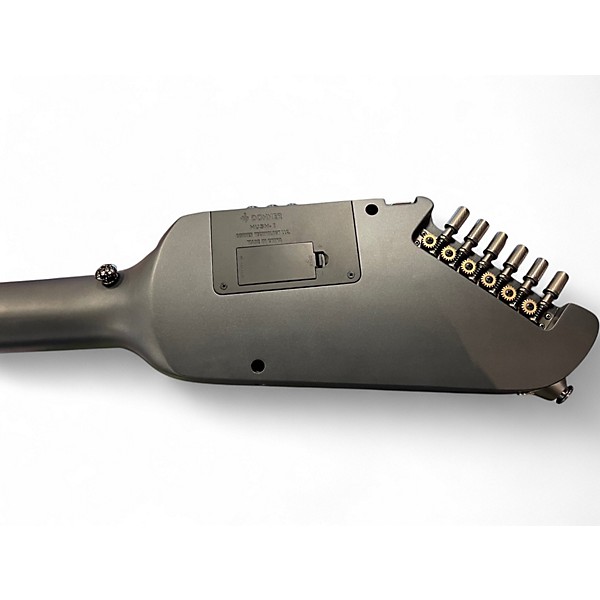 Used Donner Hush-I Metallic Silver Acoustic Guitar