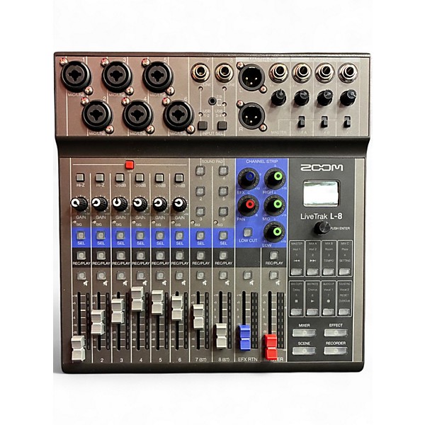 Used Zoom LiveTrak L-8 8 Channel Unpowered Mixer