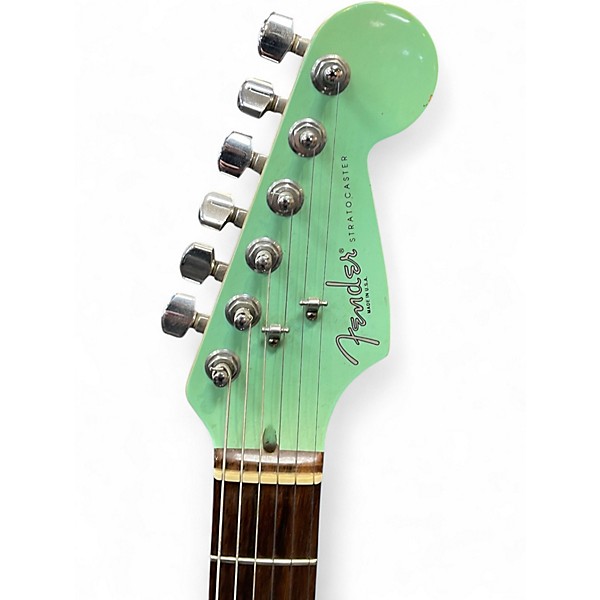 Used 1995 Fender American Standard Stratocaster Surf Green Solid Body Electric Guitar