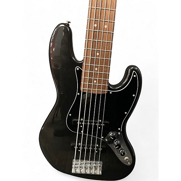 Used Squier Affinity Jazz Bass Black Electric Bass Guitar