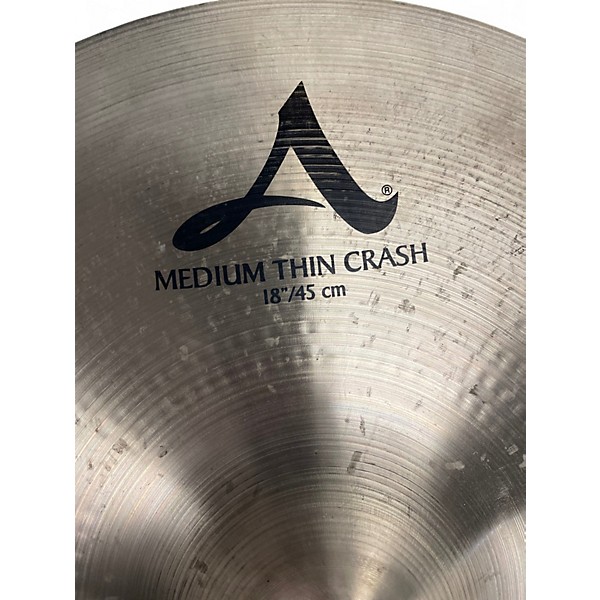 Used Zildjian 18in A CUSTOM  MEDIUM THIN CRASH Cymbal