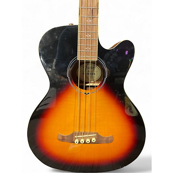 Used Fender FA-450CE 3 Tone Sunburst Acoustic Bass Guitar