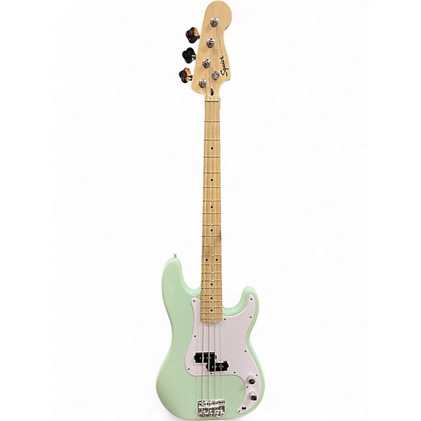Used Squier Sonic Precision Bass Surf Green Electric Bass Guitar
