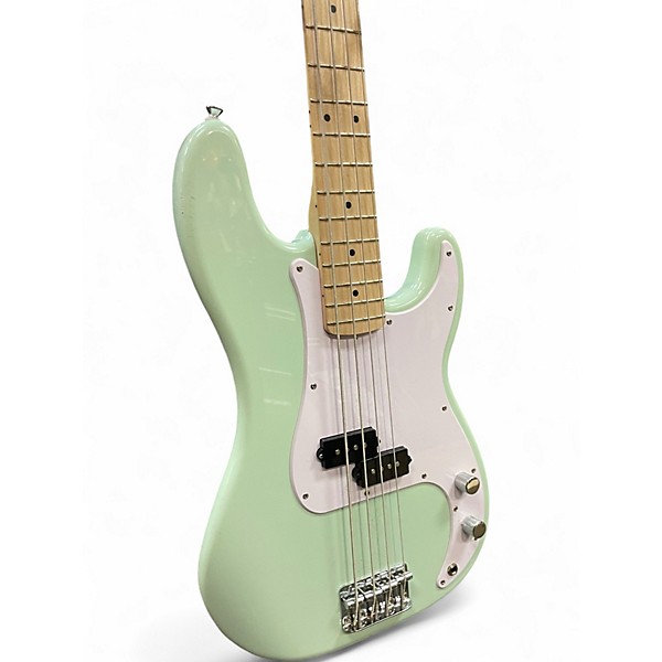 Used Squier Sonic Precision Bass Surf Green Electric Bass Guitar