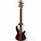 Used Ibanez SR505 5 String Satin Red Electric Bass Guitar thumbnail