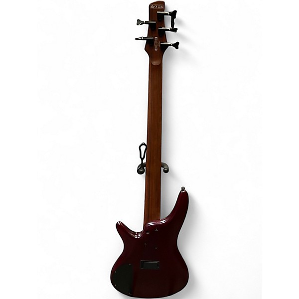 Used Ibanez SR505 5 String Satin Red Electric Bass Guitar
