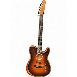 Used Fender American Acoustasonic Telecaster Sunburst Acoustic Electric Guitar