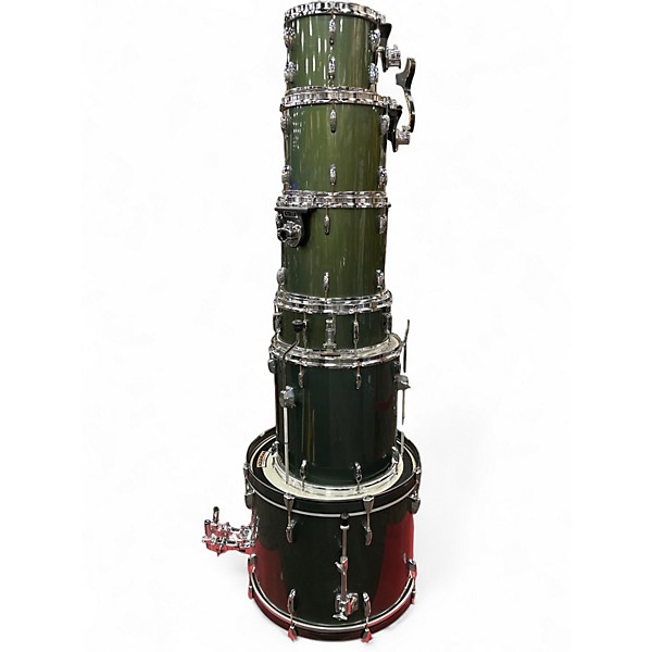 Used Pearl 6 Piece Export Charcoal Metalic Drum Kit