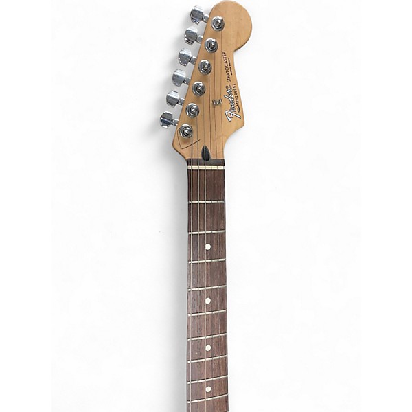 Used Fender Standard Stratocaster Black and White Solid Body Electric Guitar