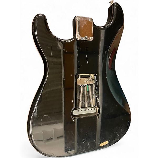 Used Fender Standard Stratocaster Black and White Solid Body Electric Guitar