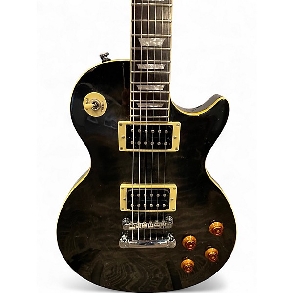 Used Epiphone Les Paul Classic Trans Black Solid Body Electric Guitar
