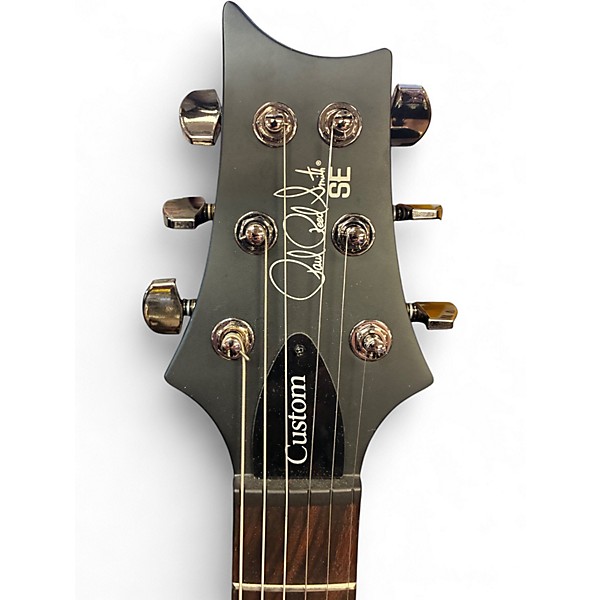 Used PRS SE Exotic Custom 24-08 Poplar Burl Lake Blue Midnight Burst Solid Body Electric Guitar