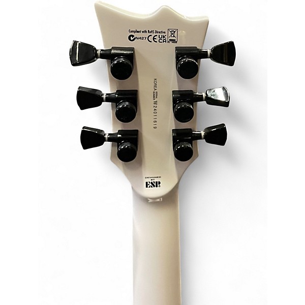 Used ESP LTD James Hetfield Signature Iron Cross White Solid Body Electric Guitar