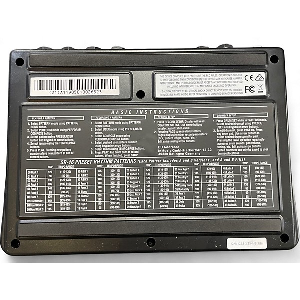 Used Alesis SR16 Drum Machine