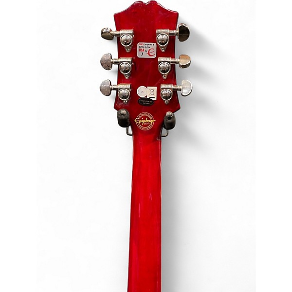 Used 2014 Epiphone Wildkat Wine Red Hollow Body Electric Guitar