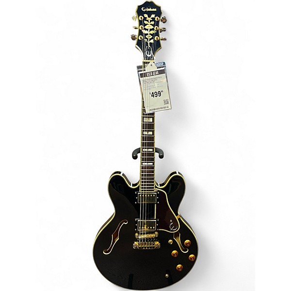 Used Epiphone Sheraton II Ebony Hollow Body Electric Guitar