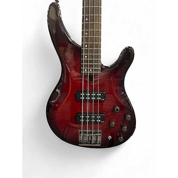 Used Yamaha TRBX604FM Trans Red Electric Bass Guitar