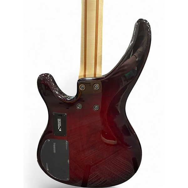 Used Yamaha TRBX604FM Trans Red Electric Bass Guitar