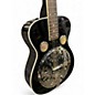 Used SAGA Regal Black Lightning Black Resonator Guitar
