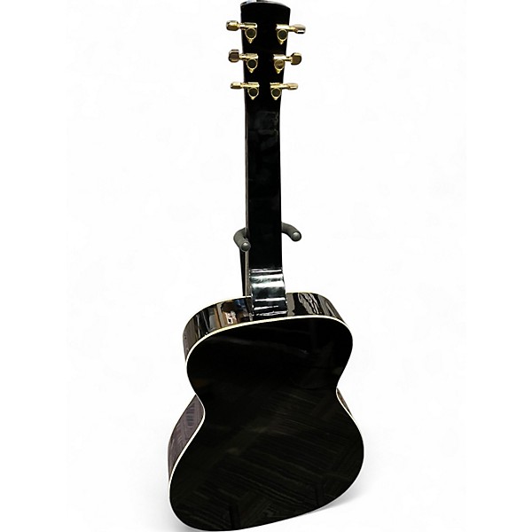 Used SAGA Regal Black Lightning Black Resonator Guitar