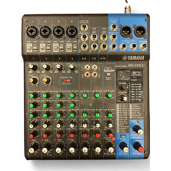 Used Yamaha MG10XU 10 Channel Mixer with Effects Unpowered Mixer