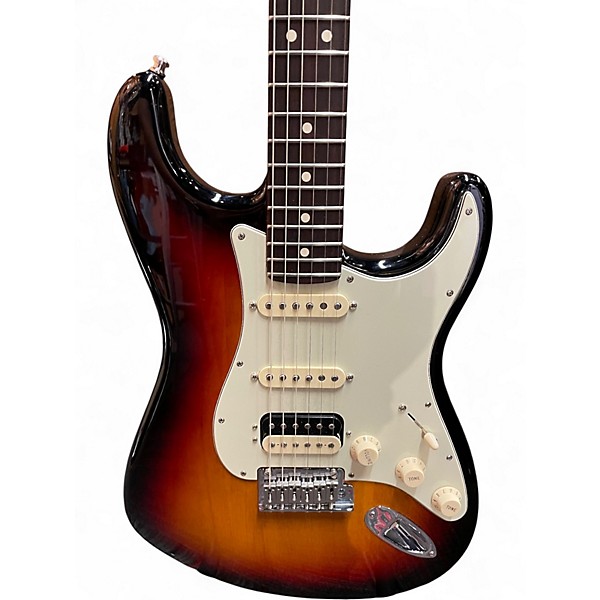 Used Fender American Professional Standard Stratocaster HSS 3 Tone Sunburst Solid Body Electric Guitar