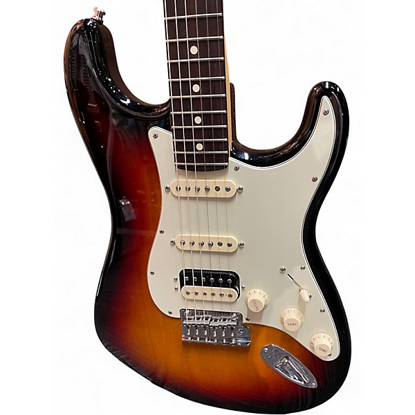 Used Fender American Professional Standard Stratocaster HSS 3 Tone Sunburst Solid Body Electric Guitar