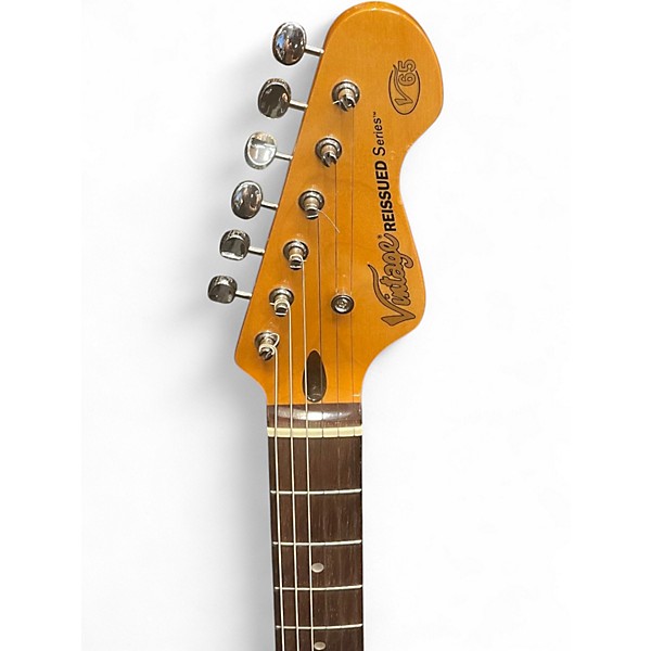 Used Vintage V65 Black Solid Body Electric Guitar