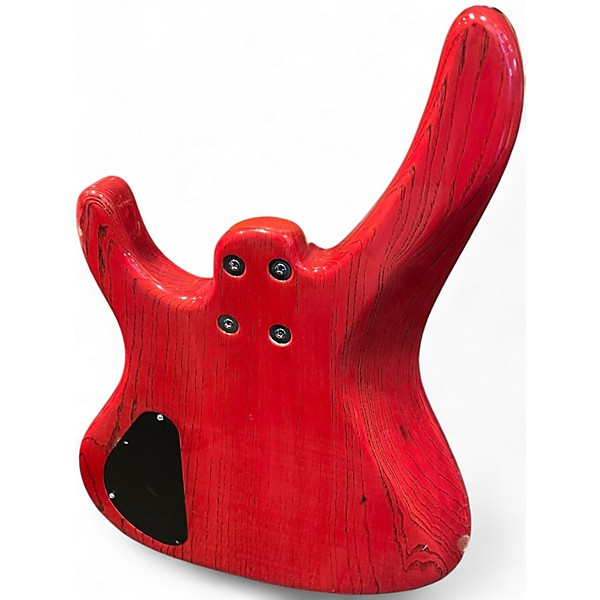 Used 1990s Washburn XB-900 Trans Red Electric Bass Guitar