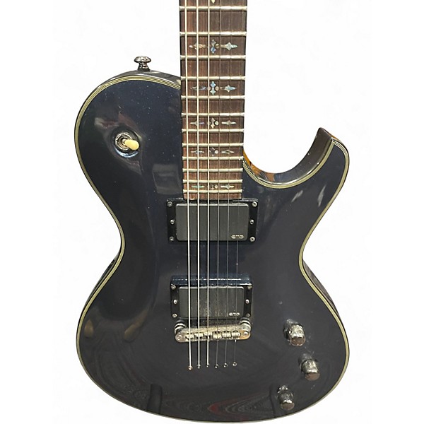 Used Schecter Guitar Research damien solo elite Blue Solid Body Electric Guitar