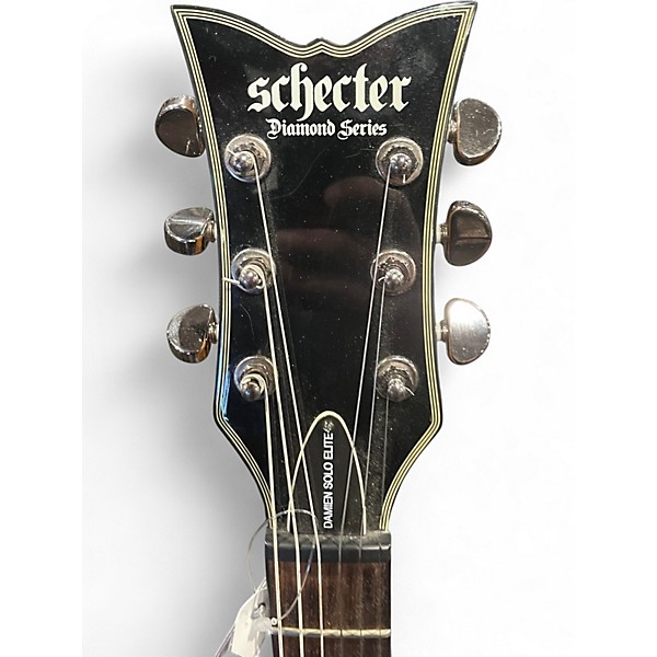 Used Schecter Guitar Research damien solo elite Blue Solid Body Electric Guitar