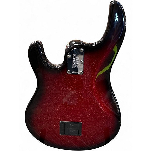 Used Ernie Ball Music Man Stingray HH 5 String RED SPARKLE BURST Electric Bass Guitar