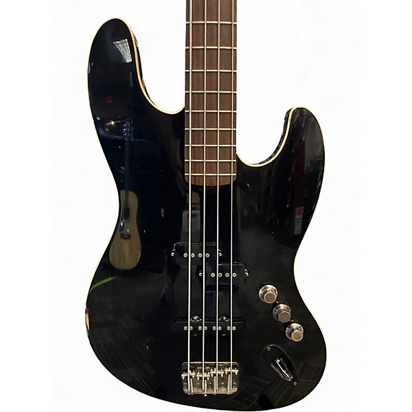 Used Fender Aerodyne Jazz Bass Black Electric Bass Guitar