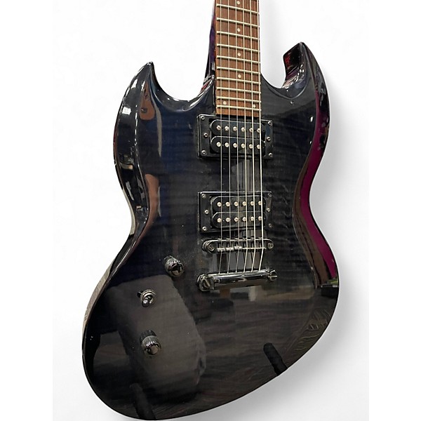 Used ESP LTD Viper 100FM Trans Black Solid Body Electric Guitar