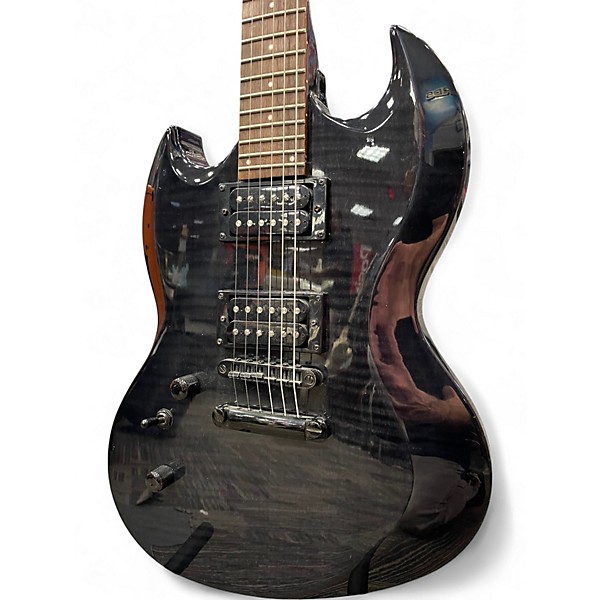 Used ESP LTD Viper 100FM Trans Black Solid Body Electric Guitar